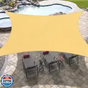 OutdoorLines Rectangle Sun Shade Sails for Patios 12 x 16 ft Sun UV Blocking