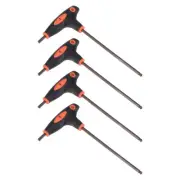 4mm Ball End Hex Key T-Handle Wrench Spanner, Metric S2 Steel 4 Pcs