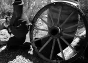 Wagon Wheel Old West 8x10 Black and White Photograph print