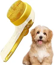 Pet Bath Brush, Washing Brush with Soap Dispenser, 2-in-1 Grooming Scrubber with Long Handle, Massage Brushs, Pet Massaging Tool, for Dogs and Cats, 19x8.5x3cm