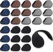 [JaGely] 24 Pieces Winter Ear Muffs Bulk for Men Women Multicolor Fleece Ear Warmers Behind The Head Earmuffs Foldable Ear Winter Protection for Outdoor Sports Skiing