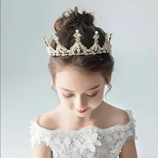 2021皇冠頭飾兒童 公主女童鑽石韓式王冠水晶髮箍 小朋友髮飾生日拍照