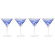 2x 2pc Tempa Skylar Ocean Martini Drinking Cocktail Glass Drinkware/Barware Set