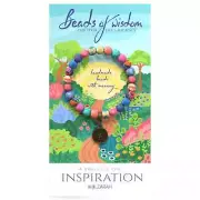 NEW JILZARAH Handmade Clay BEADS OF WISDOM INSPIRATION Multi color 8mm Bracelet