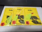3 NJ Hand Tied 3/0 Circle Hook w/Chartreuse Bucktail Fluke/Summer Flounder Rig
