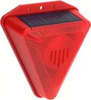 Solar Power Alarm Motion Sensor 129Db Warning Loud Siren Flashing Red Light Anim