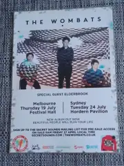 THE WOMBATS - 2018 AUSTRALIA TOUR - LAMINATED PROMO TOUR POSTER - OFFICIAL