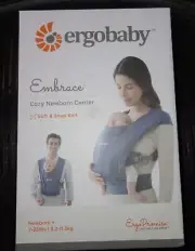 ErgoBaby Embrace Cozy Newborn Carrier (7 lbs - 25 lbs) Soft Navy NIB