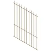 ProtectorAl 0350-1200W x 1800H Paperbark Picket Top Pool Fence Panel Raked 16-30º