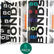 Bonds 5 Pack Mens Assorted Black Blue Grey Cotton Hipster Brief Undies Underwear