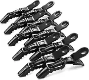 FRAMAR Black Alligator Hair Clips for Styling Women 10 pcs, Pince a Cheveux, No Crease