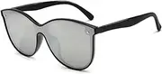 [HAOMAO] Square Gradient Polarized Sunglasses For Men And Women Square One-Piece Lens Eyewear Uv400 Sun Glasses Other Grey