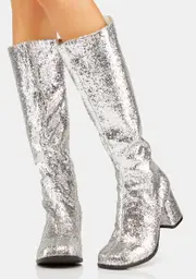 [Ellie Shoes] Starlight Go-Go Baby Glitter Boots