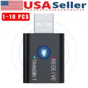 2in1 3.5mm Bluetooth 5.0 Transmitter Receiver Car Wireless Audio Adapter USB Aux