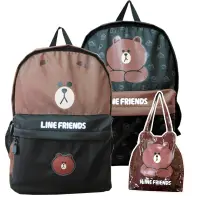 在飛比找Yahoo奇摩購物中心優惠-LINE FRIENDS 熊大休閒後背包(1+1)輕質造型袋