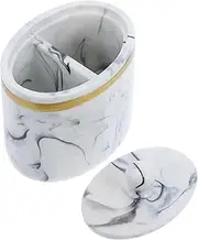 PHENOFICE Cosmetic Pad Storage Container 12 Cotton Bud Organizers Lidded Cotton Swab Box
