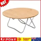 Round Portable Folding Table Bamboo for Travel Picnic Beach Outdoor and Indoor