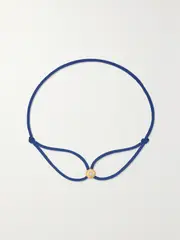 [Octavia Elizabeth] Octavia Elizabeth - + Net Sustain Parachute Nesting Gem 18-karat Recycled Gold, Diamond And Cord Bracelet - Blue - One size One size Blue