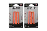 4pc Nite Ize Gear Tie 6in Reusable Rubber Twist Wire Cord Cable Organiser Orange