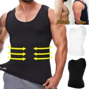 Men' Compression Vest Tummy Control T-Shirt Body Shaper Singlet Dad Tank Tops