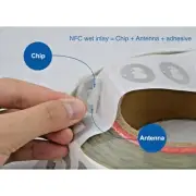 5000 NFC Wet Inlay Tags – 18mm, NTAG215, RFID Compatible, Round, 18mm Chip