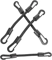 SEWACC 4pcs Elastic Camping Gear Hooks Straps Ratchet Straps Outdoor Multi-use Tie Down