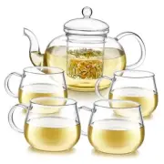 Heatproof Glass Teapot Set with Removable Loose Tea Infuser (Standard Size:
