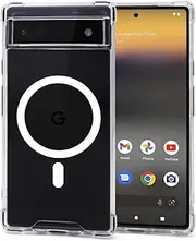 [JProtect] Magnetic Phone Case for Google Pixel 6 Pro for Magsafe Case/Shockproof Pixel 6 Pro Case for MagSafe Transparent/Transparent Case for Google Pixel 6 Pro Case Magnet