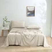 Dreamaker Micro Flannel Sheet Set - Cream