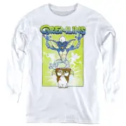Gremlins Kids Long Sleeve Shirt Scared Gizmo White Tee