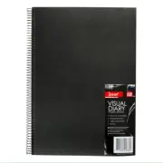 Jasart Black 21x29.7cm Visual Diary 120 Page A4 Journal Stationery Notebook