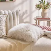 Mongolian Lambswool Square Cushion [NONLMONGO13]