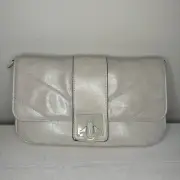 NWT TRUE RELIGION Light Gray Shoulder Bag Chain Strap Crossbody Purse