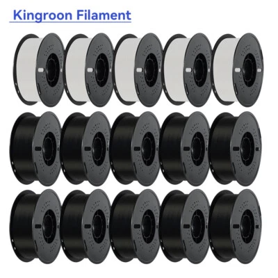 Kingroon 10KG 1.75mm PLA PETG Matte High Speed 10x 1KG Spool 3D Printer Filament
