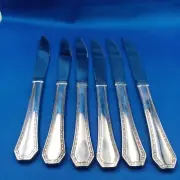 Lot of 6 Reed & Barton COPLEY Stainless Steak Knives 9 5/8"