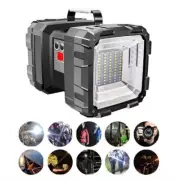 100000LM LED Searchlight Spotlight USB Rechargeable Hand Torch Work Light Lamp