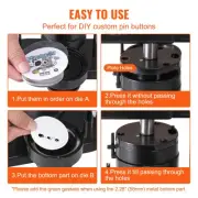 3-in-1 Button Maker Kit with 300pcs Parts, Circle Cutter, and Magic Book