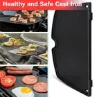 Black BBQ HALF GRIDDLE PLATE for Weber Q1000 Q1200 Q1400 Q120 Q140 AU Stock