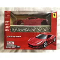 在飛比找蝦皮購物優惠-法拉利458模型車1:24