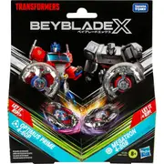 Beyblade X - Transformers Collab Optimus Prime 4-60P Vs. Megatron 4-80B Multipack Set With 2 Tops & 2 Launchers