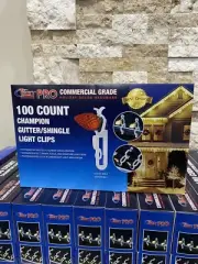 Titan Pro 100 CT Commercial Champion Gutter/Shingle Light String Clips Hangers