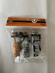 Recollections Boo Embellishments Halloween Mini Glass Apothecary Bottles 3"