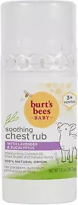 Burt's Bees Baby Chest Rub Stick, Coconut Oil, Shea Butter and Manuka Honey