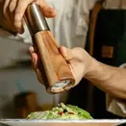 Manual Wood Pepper Mill Ceramic Grinding Core Seasoning Jar Steak