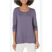 Natori Women's purple Solid Calm Lounge Top Sleepwear Size M soft cozy 58$