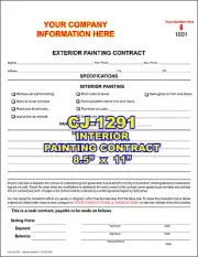 INTERIOR PAINTING CONTRACT Custom Printed 2 or 3 Part Carbonless