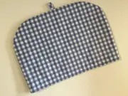 Tea cosy Quilted Check blue dining kitchen Afternoon tea Teapot New Teacosy