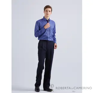 【ROBERTA諾貝達】 台灣製 吸濕排汗/輕柔觸感長袖襯衫 藍