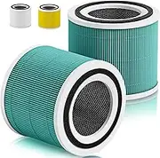 2 Pack Core 300 Toxin Absorber Replacement Filter Compatible with LEVOIT Core 300, Core 300-P, Core 300S Air Air Purifier, 3-in-1 H13 Grade True HEPA Filter Replacement, Replace Core300-RF-TX, Green