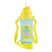 Zoo Straw Bottle with Shoulder Strap - Shark